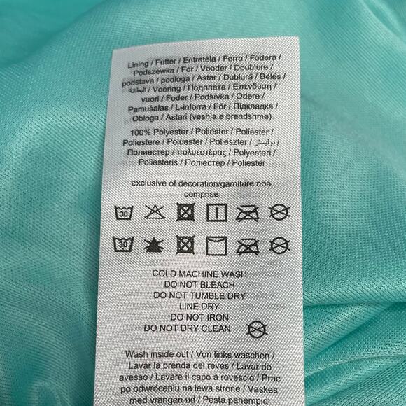 Something New Maxi Skirt S Teal Blue Floral Ruffle Mesh Fairy Mermaid Leg Slit - Picture 10 of 13